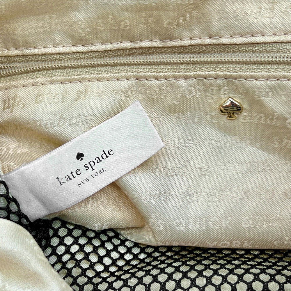 Kate Spade New York Classic Back Pack Black White Stripe Full Size - Picture 15 of 15